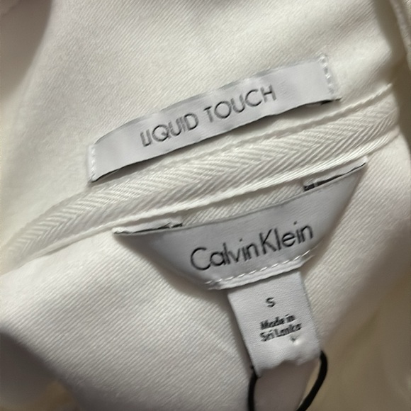 NWT Men’s Calvin Klein “Liquid Touch” 1/4 Zip Top-Sz S-Lightweight-White/Gray - Picture 9 of 14